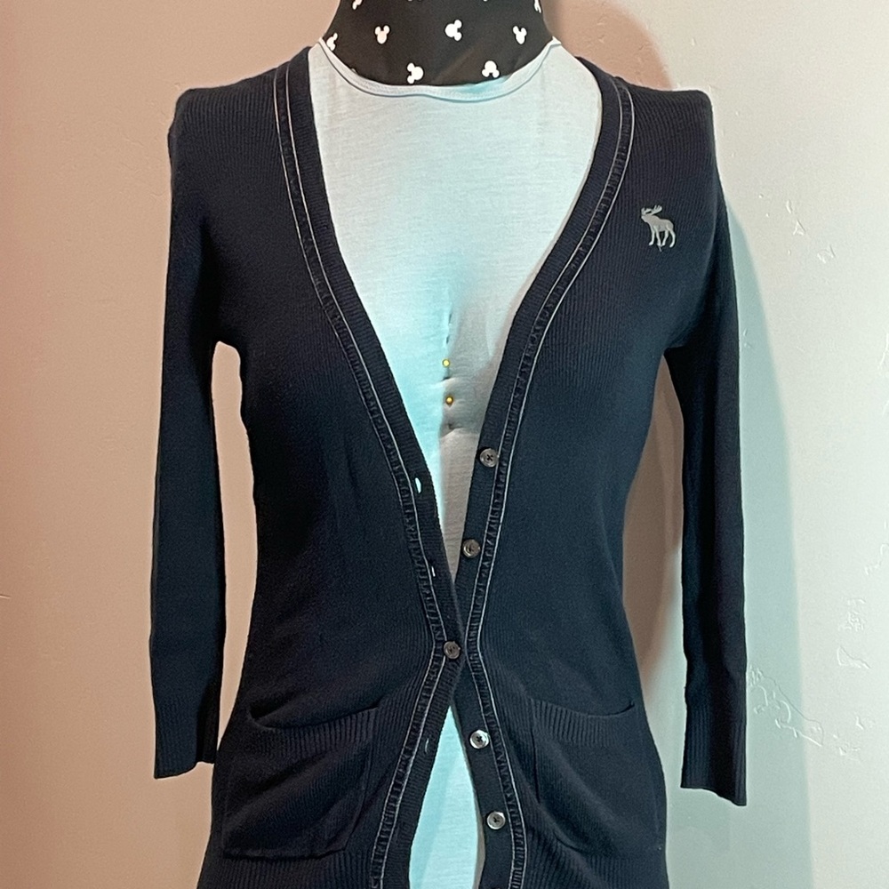 Abercrombie & Fitch Navy Cardigan Sweater